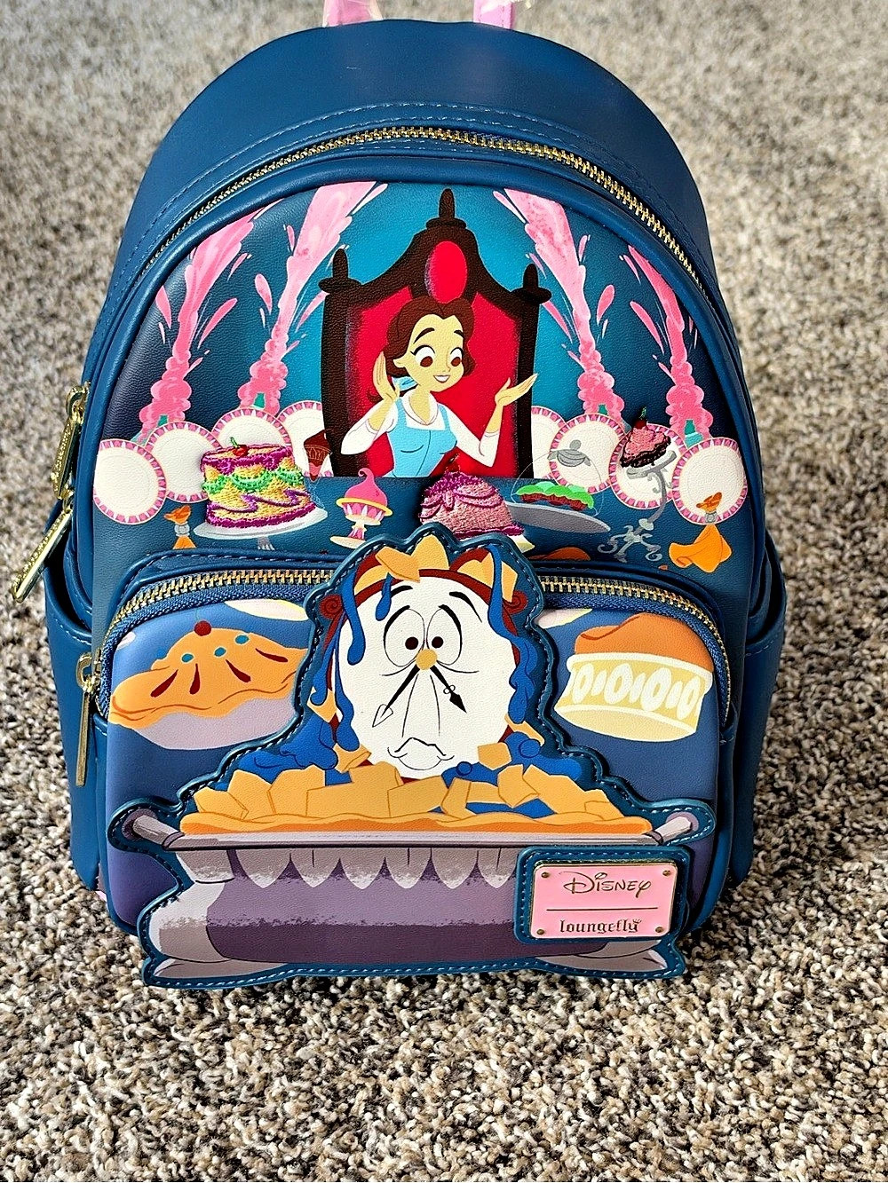 Loungefly Disney Beauty and the Beast Be Our Guest Chip Mini Backpack
